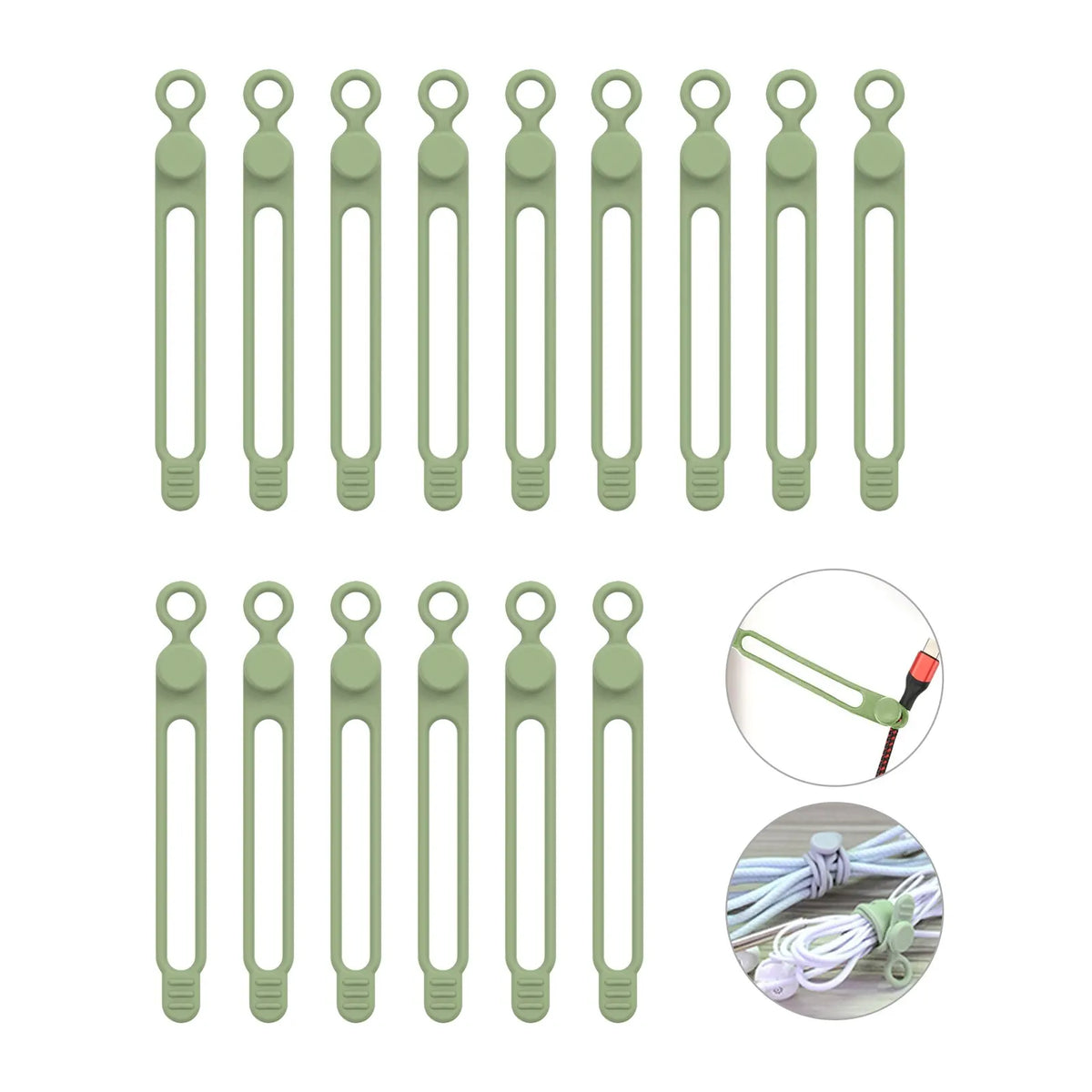 Silicone Cable Ties – Reusable Cord Organizer & Wire Straps