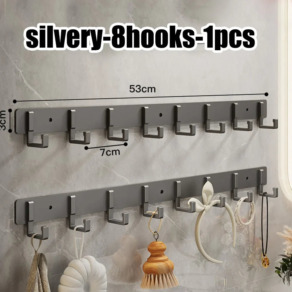 Adhesive Wall Hooks – No Drill Stainless Steel Towel & Robe Hanger
