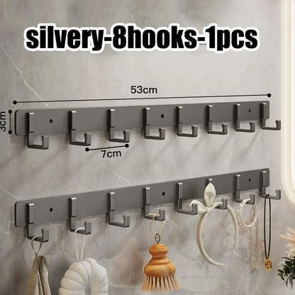 Adhesive Wall Hooks – No Drill Stainless Steel Towel & Robe Hanger