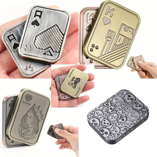 Metal Fidget Slider – Push Card Haptic Desk Toy for Teens & Adults