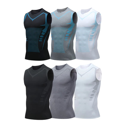 Men's Compression Tank Top Sleeveless Quick Dry Gym Workout Shirt