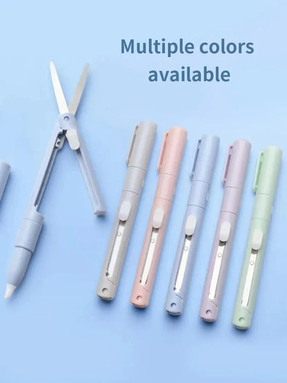 Mini Portable Scissors 2-in-1 Pocket Paper Cutter Tool