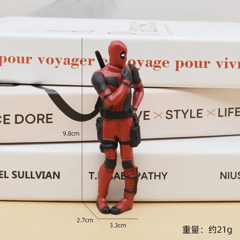 Figura de Acción de Anime Deadpool, Decoración Interior de Coche, Juguete Colgante, Accesorios para Coche, Modelo de Mini Muñec