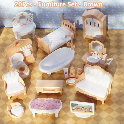 Dollhouse Furniture Set – 10-Piece Miniature Kitchen Accessories