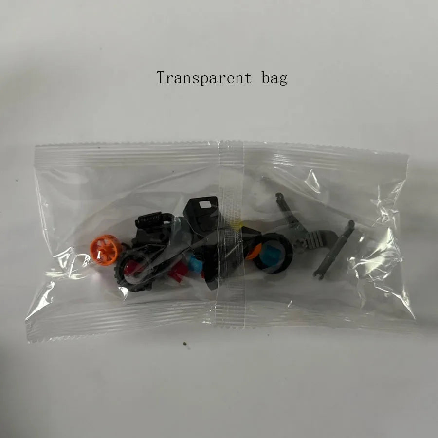 1 Pc City Police SWAT Motorcycle Model Building Blocks DIY Model Building Blocks Bricks Children'S Toys 6+