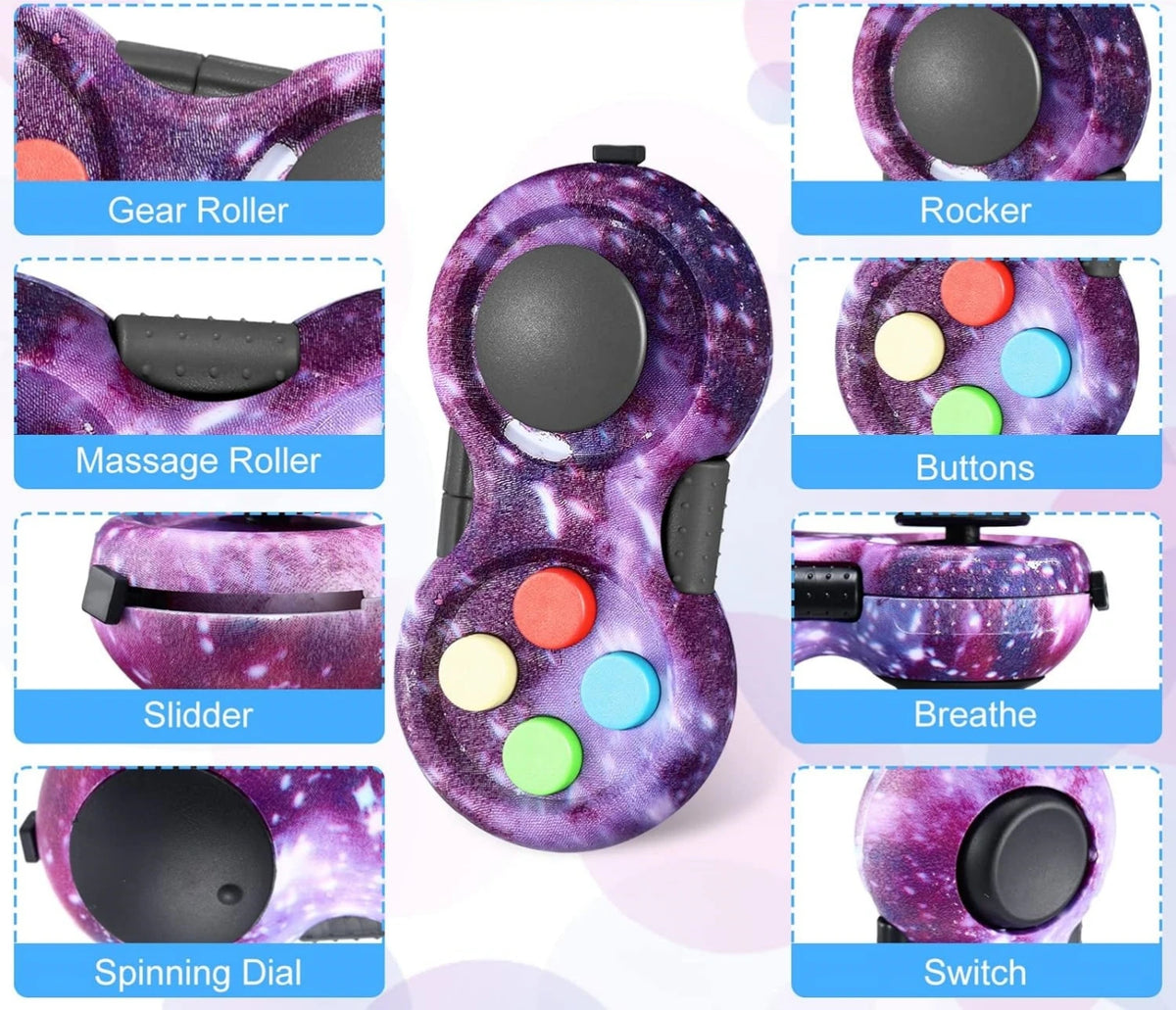 Fidget Pad – 8-in-1 Handheld Sensory Fidget Toy