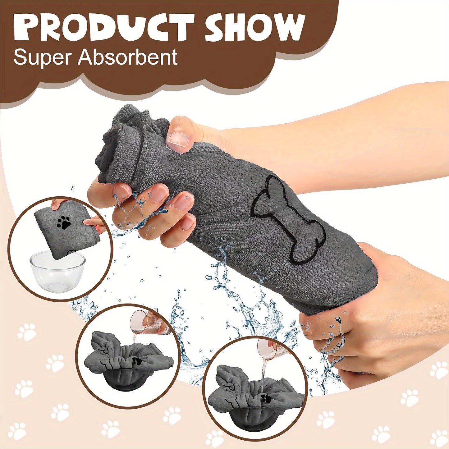 Microfiber Dog Towel – Quick Dry Absorbent Pet Bath Towel