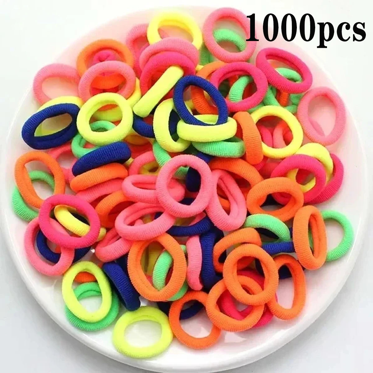 Small Hair Ties – Colorful Nylon Elastic Bands for Girls