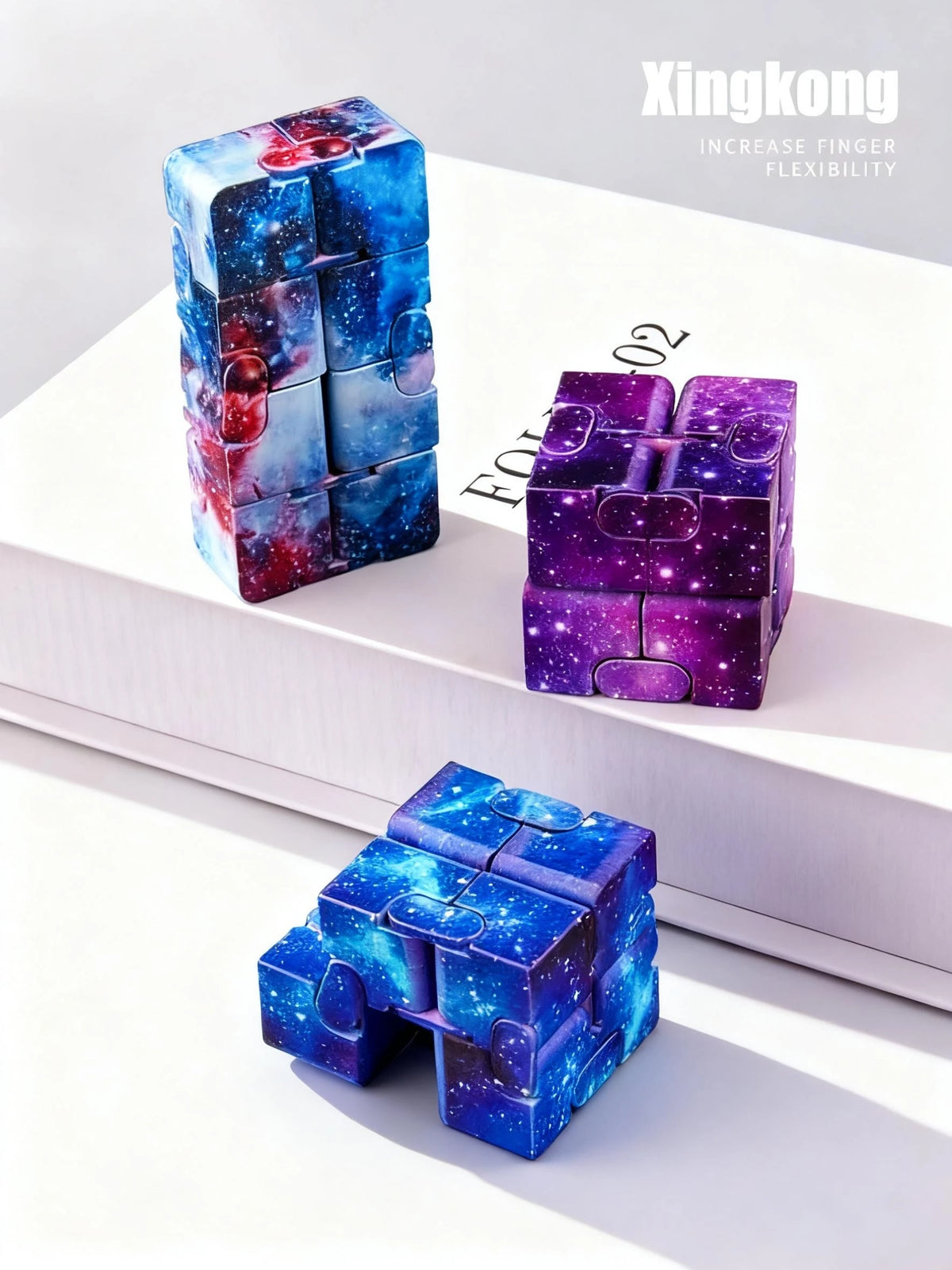 Infinity Fidget Cube – Colorful Folding Desk Fidget Toy