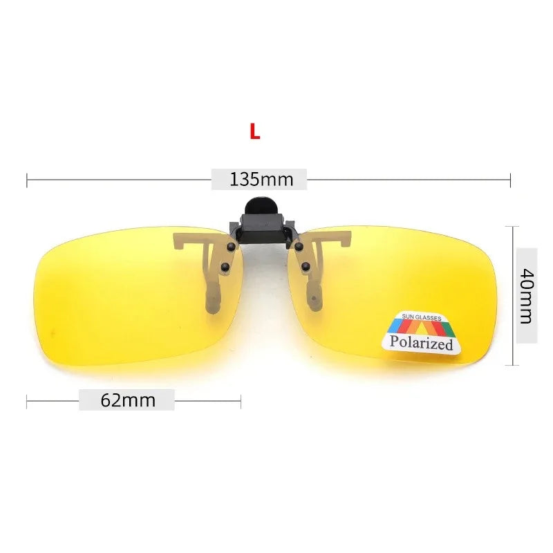Polarized Clip-On Sunglasses Flip Up UV Protection Lens Clips