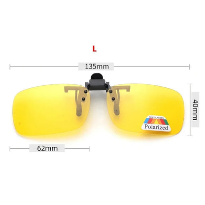 Polarized Clip-On Sunglasses Flip Up UV Protection Lens Clips