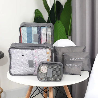Travel Packing Cubes 6-Piece Set for Luggage Organization