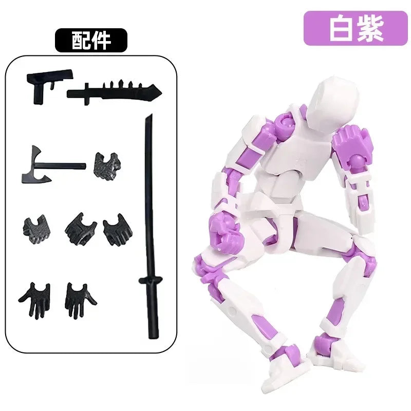 Movable Robot Action Figure, 13-Joint Poseable Model Toy – 14CM