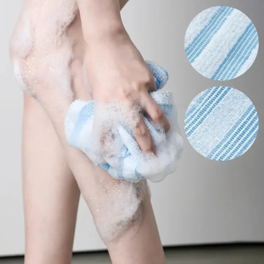 Exfoliating Back Scrub Towel – Long Body Washcloth for Shower
