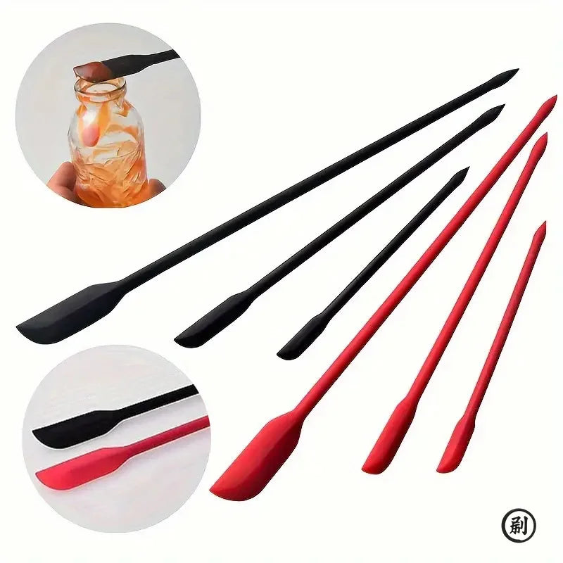 Mini Silicone Spatula Set for Jars, Bottles, Cooking & Baking