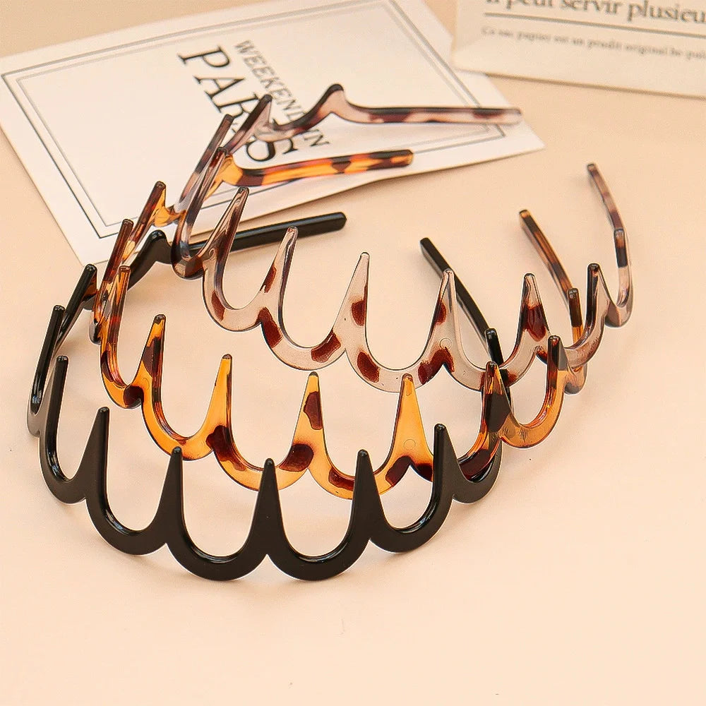 U Shape Headband Non Slip Teeth Hair Hoop for Fluffy Hair Volume