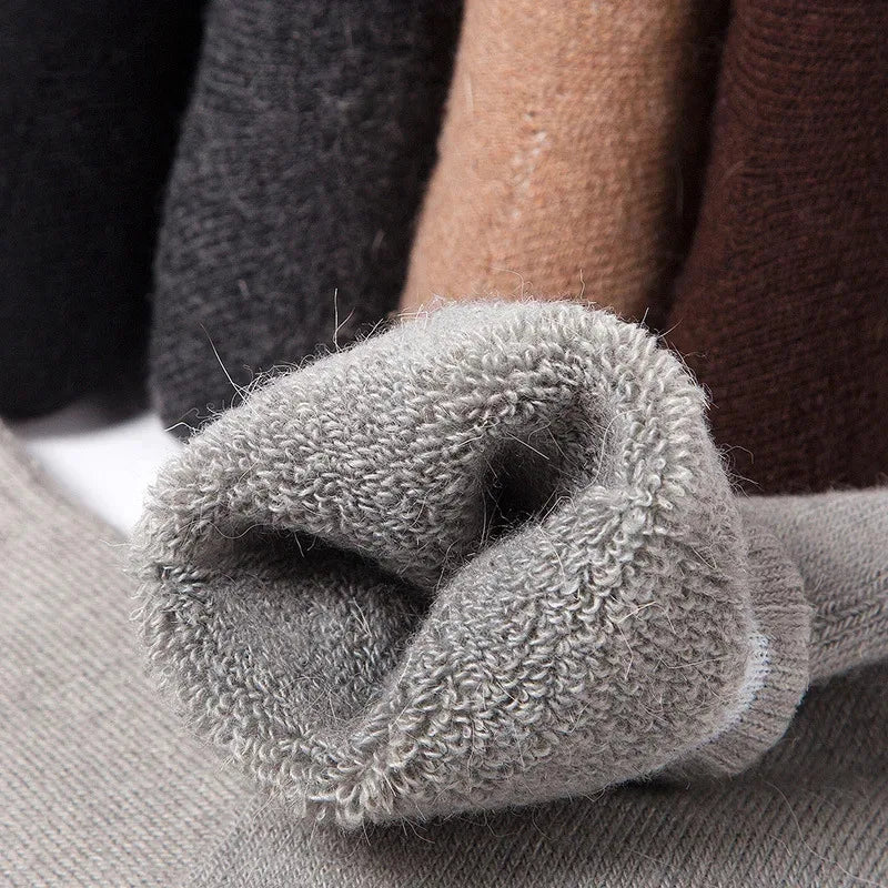 Warm Winter Socks – Thick Knitted Wool Blend Socks