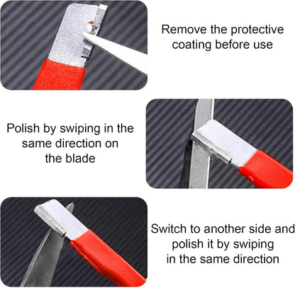 Knife and Scissors Sharpener – Portable Manual Blade Sharpening Tool
