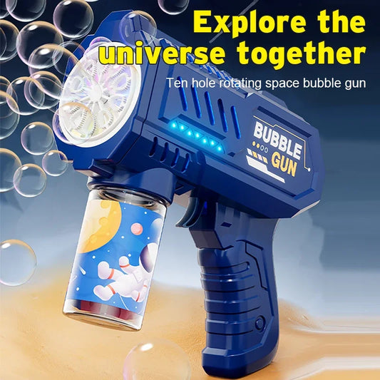 Automatic Bubble Gun for Kids – Electric Rocket Bubble Machine