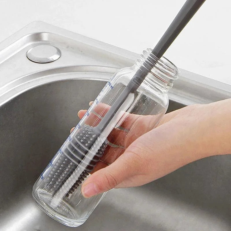 Silicone Bottle Cleaning Brush – Long Handle Cup & Glass Scrubber