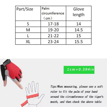 Fingerless Cycling Gloves for Gym, Bike and Outdoor Sports