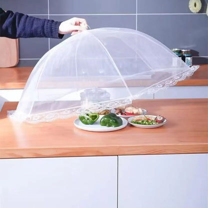 Folding Mesh Food Cover for Tables, Dishes and Kitchen Use