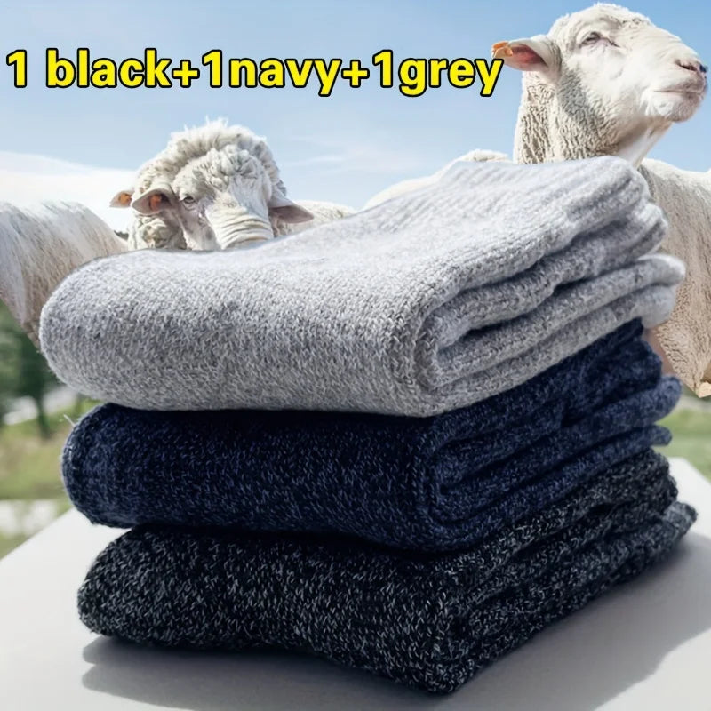 Men’s Warm Socks – Thick Towel Mid-Calf Winter Socks