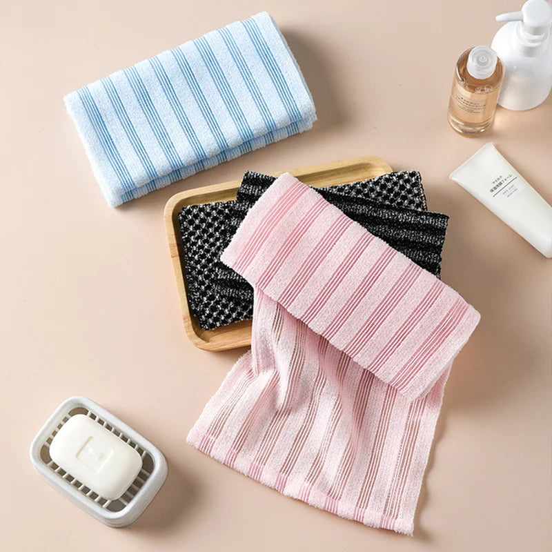 Exfoliating Back Scrub Towel – Long Body Washcloth for Shower