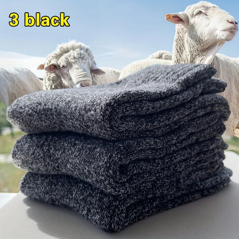 Men’s Warm Socks – Thick Towel Mid-Calf Winter Socks