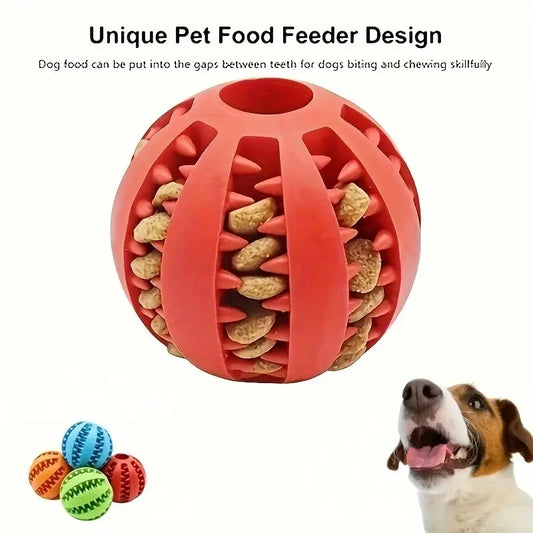 Dog Treat Dispensing Ball – Rubber Chew Toy for Dogs & Puppies
