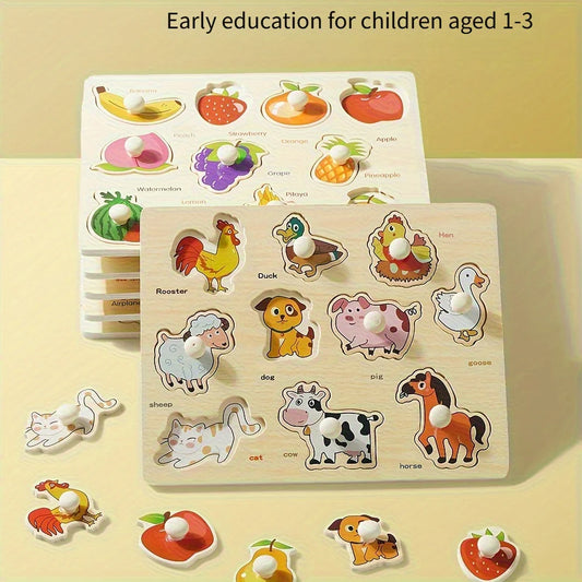 Wooden Shape Matching Puzzle Board for Early Learning