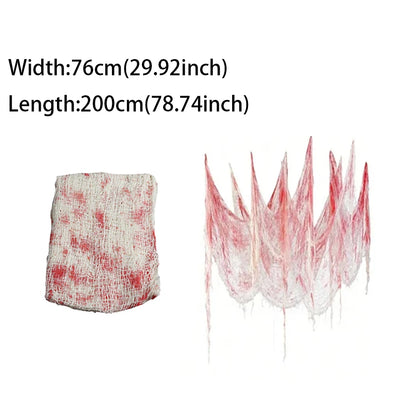 Halloween Gauze Decorations – Bloody Cloth for Haunted House