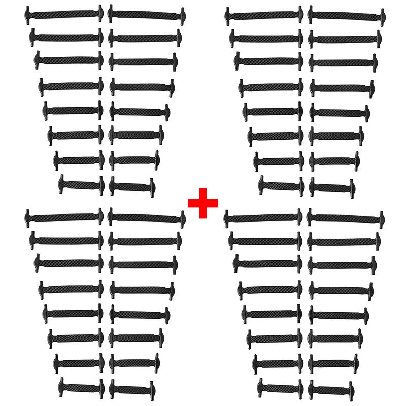 No Tie Shoelaces Silicone Elastic Laces for Easy Slip-On Shoes