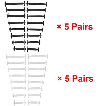 No Tie Shoelaces Silicone Elastic Laces for Easy Slip-On Shoes