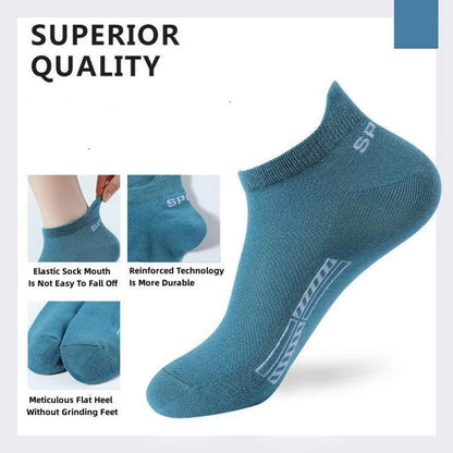 Men's Cotton Ankle Socks Breathable Low Cut Sports Socks 5 Pairs