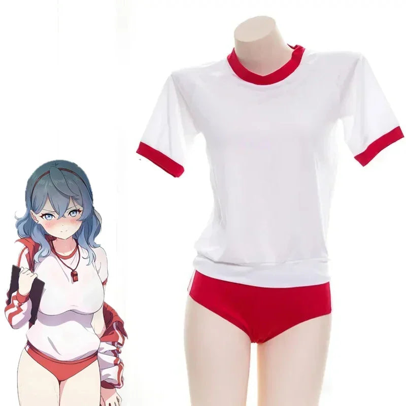 School Student Uniform Cosplay Costumes Cheerleader Uniform Costume School Girl Sports Sukumizu Cosplay