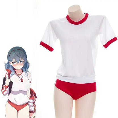 School Student Uniform Cosplay Costumes Cheerleader Uniform Costume School Girl Sports Sukumizu Cosplay