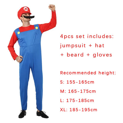 Adult Green Plumber Costume – Funny Jumpsuit for Halloween Cosplay
