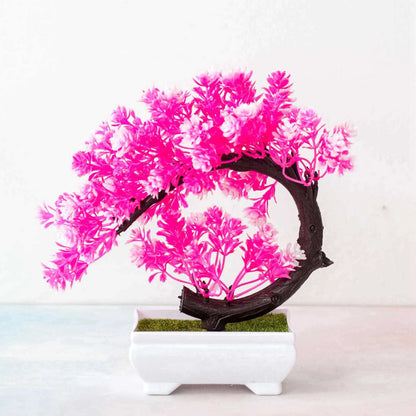 Artificial Bonsai Tree – Crescent Style Desktop Plant Decoration
