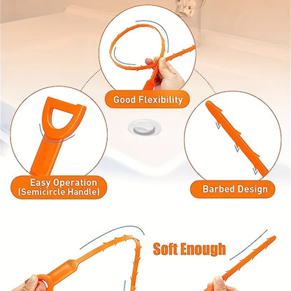 Drain Snake Tool – Hand Crank Hair Clog Remover for Sinks