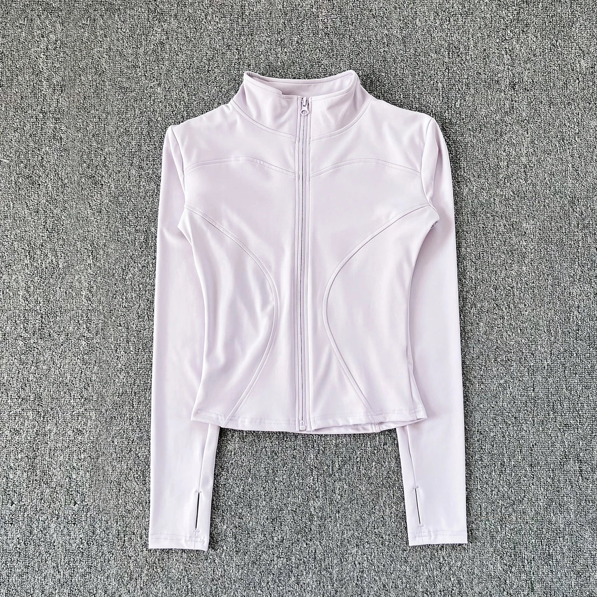 Women's Workout Jacket Long Sleeve Zip Up Gym Sportswear