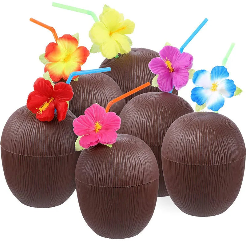 Tropical Drink Cups – Pineapple, Coconut & Strawberry Party Set