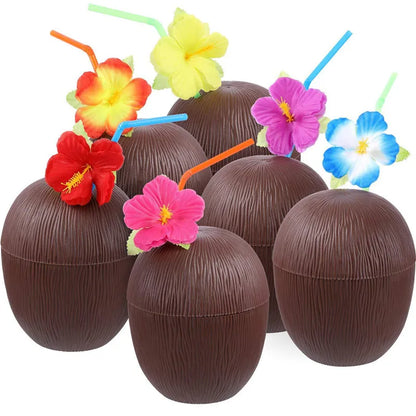Tropical Drink Cups – Pineapple, Coconut & Strawberry Party Set