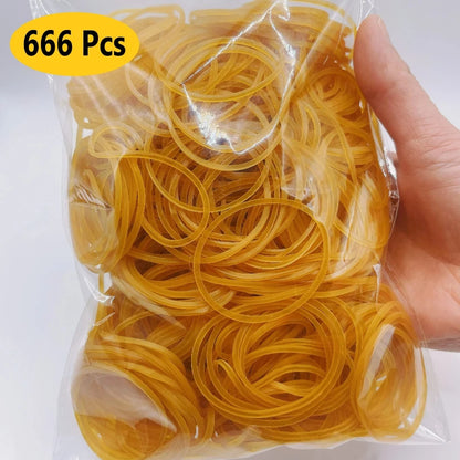 Yellow Rubber Bands – Natural Elastic Bands in 100, 300 or 666 Packs