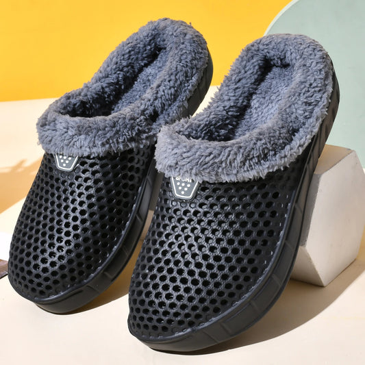 Winter Clog Slippers – Warm Thick EVA Mule Shoes for Adults