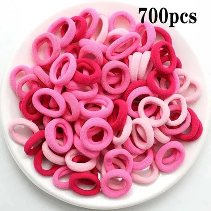 Small Hair Ties – Colorful Nylon Elastic Bands for Girls