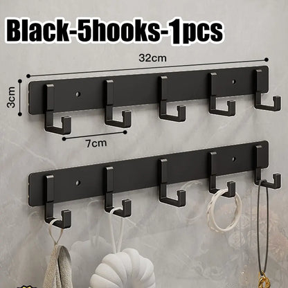 Adhesive Wall Hooks – No Drill Stainless Steel Towel & Robe Hanger