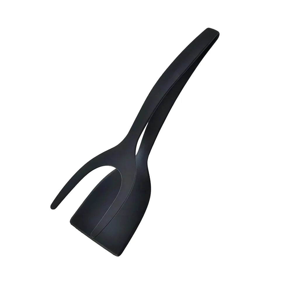 2-in-1 Spatula Tongs – Nylon Flip & Grip Kitchen Cooking Utensil