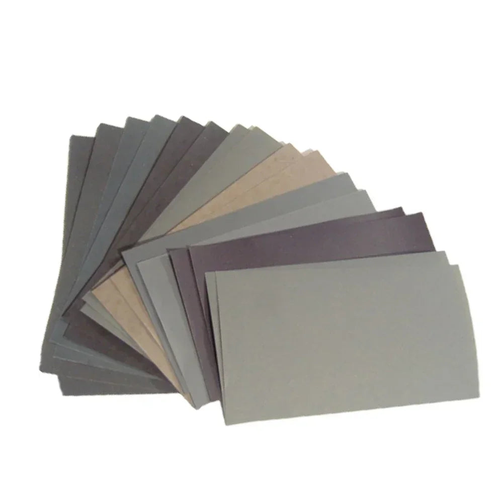 Wet Dry Sandpaper Set – 15PCS Assorted Grit Silicon Carbide Sheets