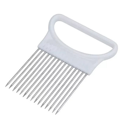Onion Slicer Holder Stainless Steel Vegetable Cutting Guide